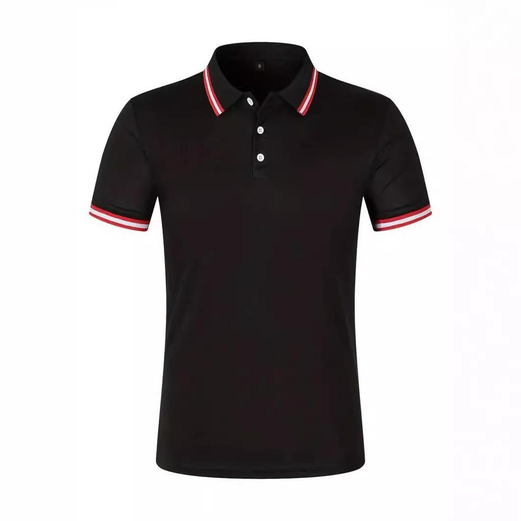 New Men's Casual POLO Shirt Buttons Ribbed Lapel Design Versatile T-shirt Tops Fashion Sweatshirt