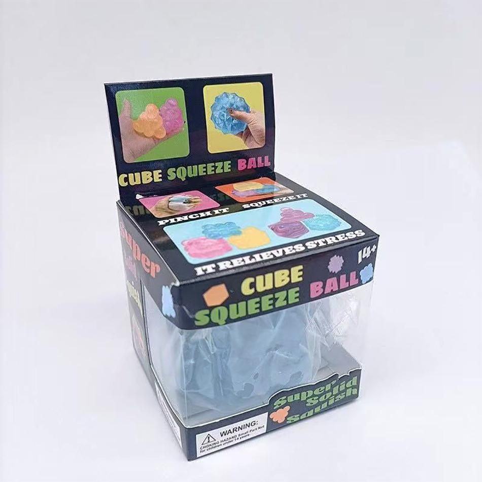 Colorful New three-dimensional candy kneading music adult kids Stress Relief Squeeze sensory Toys Decompression Simulation Cube