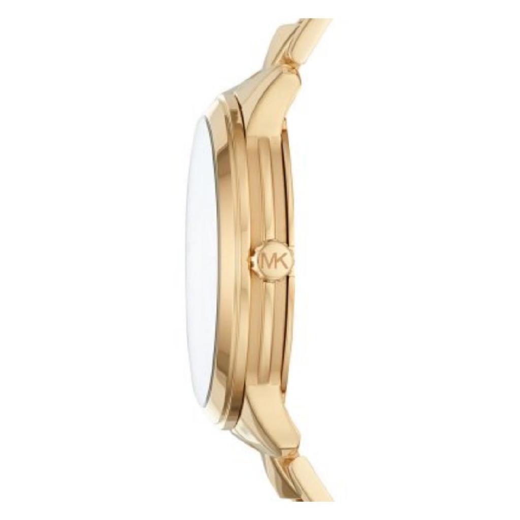 Michael Kors Oversized Runway Mercer Gold-Tone Pavé Logo Watch MK6714