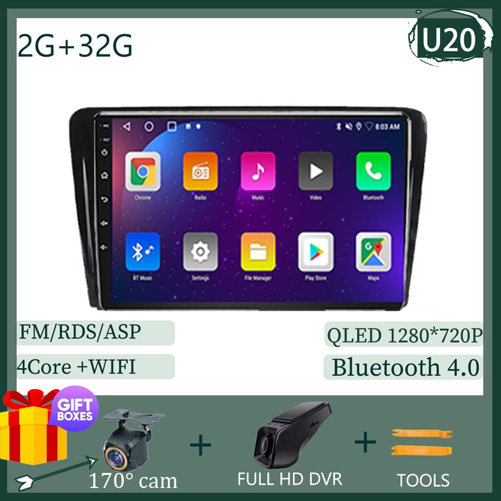 For Skoda Rapid NH3 NH1 2012 - 2020 Android 13 Multimedia Radio QLED Player GPS Navigation Carplay Auto HDR Wifi Cam DVD