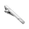 Men's Striped Electrophoretic Copper Tie Clip for Business Attire