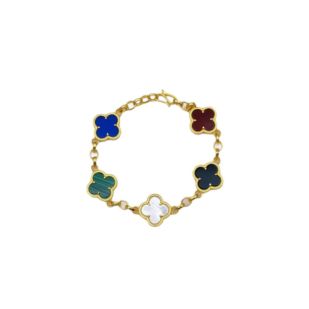 Classic Thickened Four-leaf Clover Five-flower Bracelet - Luxury High-end Women's Bracelet