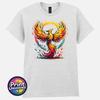 Phönix Vogel T-Shirt Mythischer Feuervogel Grafik-T-Shirt Fantasy Unisex Oberteil Geschenk S2XL