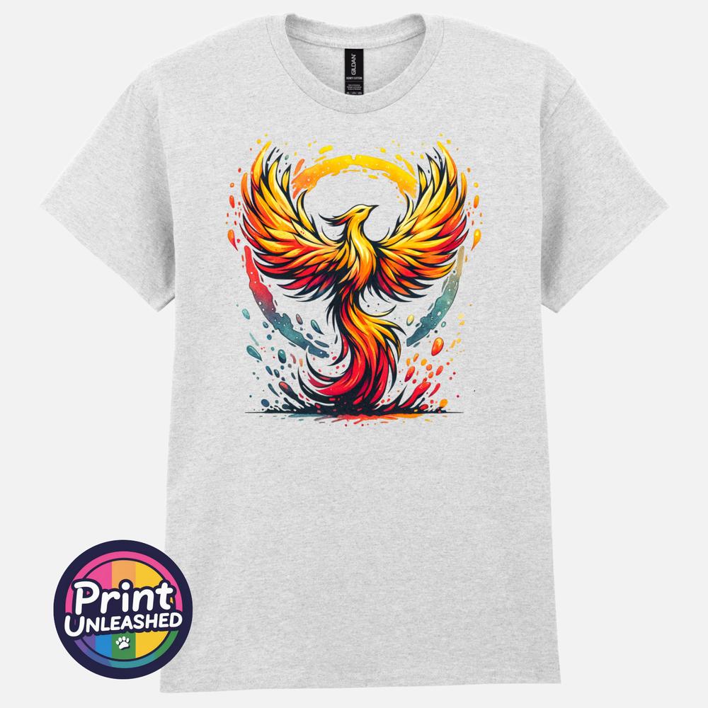Phönix Vogel T-Shirt Mythischer Feuervogel Grafik-T-Shirt Fantasy Unisex Oberteil Geschenk S2XL
