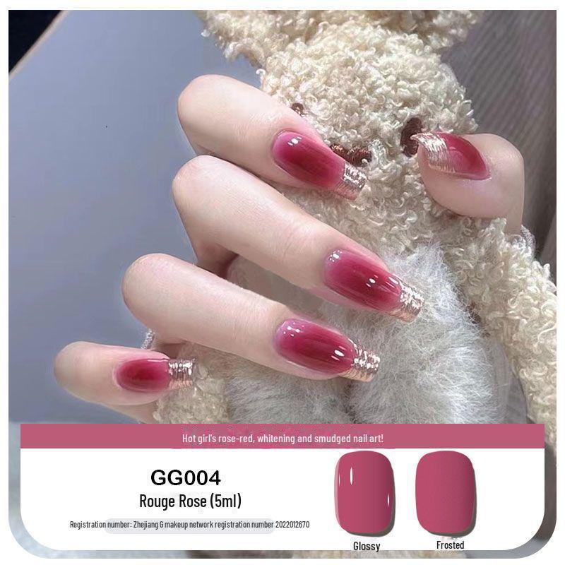 Platinum Haifei Nude Ice Gel Nail Polish - Trendy Transparent Nude from Xiaohongshu