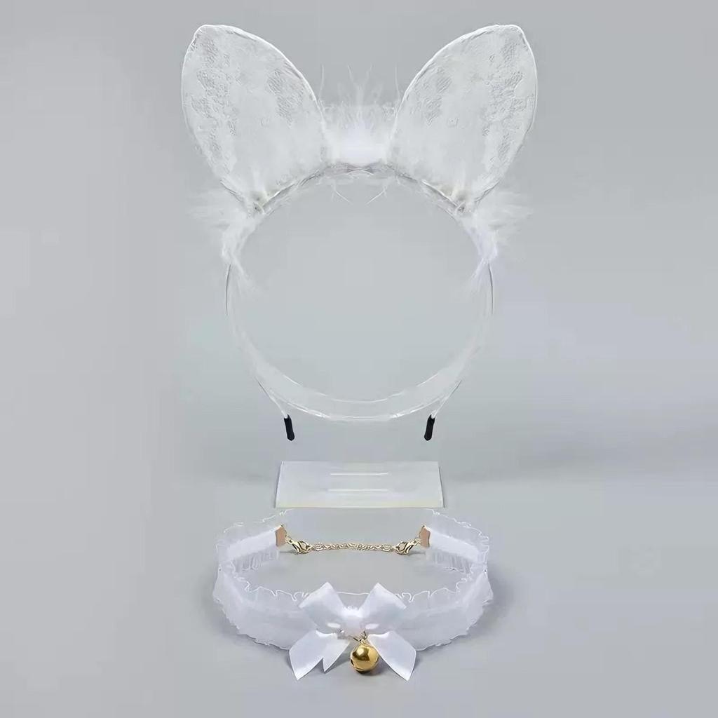 Cat Ear Bell Headband & Hairpin Set - Festive Headdress