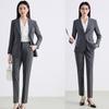 Navy Blue Women's Suit Set - Autumn/Spring Light Mature Professional Workwear