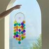 Beautiful Handmade Rainbow Shell Wind Chimes Hanging Home Decor Outdoor Windchimes Seashell Wind Chimes Garden Patio Yard Lawn
