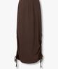 STUDIO TOMBOY Shirred String Banding Long Skirt_Dark Brown 9106232219