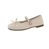 Fairy flat-bottomed evening breeze gentle single shoes Fairy shoes 2025 new summer square head Mary Jane shoes single shoes