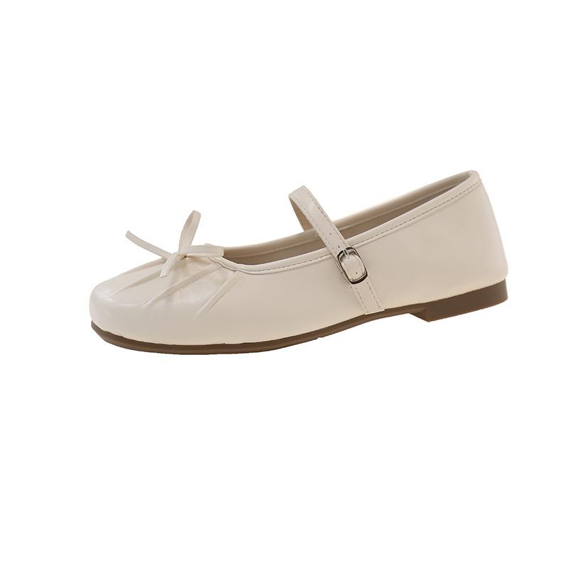 Fairy flat-bottomed evening breeze gentle single shoes Fairy shoes 2025 new summer square head Mary Jane shoes single shoes