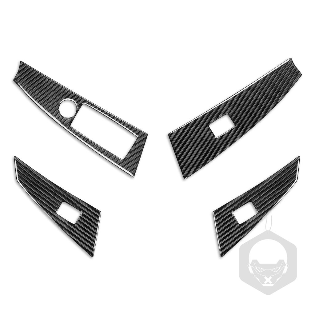 Pentru BMW Seria 5 E60 2004-2007, fibră de carbon, buton de ridicare a geamului, capac ornamental, accesorii pentru interiorul mașinii, decorare