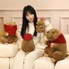 Groundhog Stuffed Plush Toys Plush Filled Animal Adorable Red Scarf Groundhog Sleeping Companion Dolls Gifts