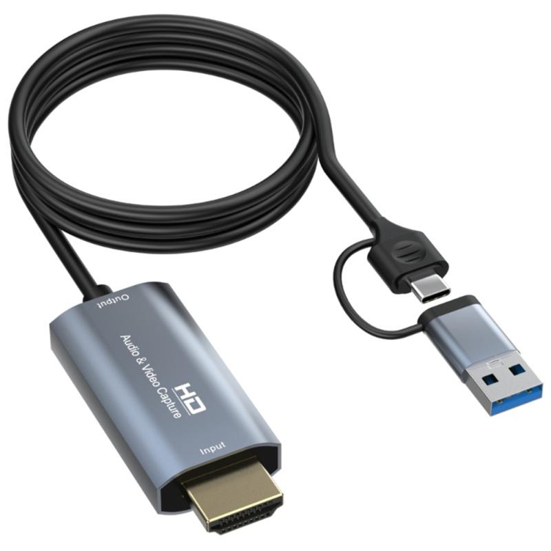 

Карта видеозахвата 4K HD Мультимедийный интерфейс для USB / USB C Карта захвата 1080P HD Живая запись видео