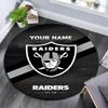Custom Name,Las Vegas Raiders pattern round rug,Carpet Rug for Living Room Bedroom Playroom ,Non-slip Floor Mat,Holiday Gifts and Birthday Gifts.