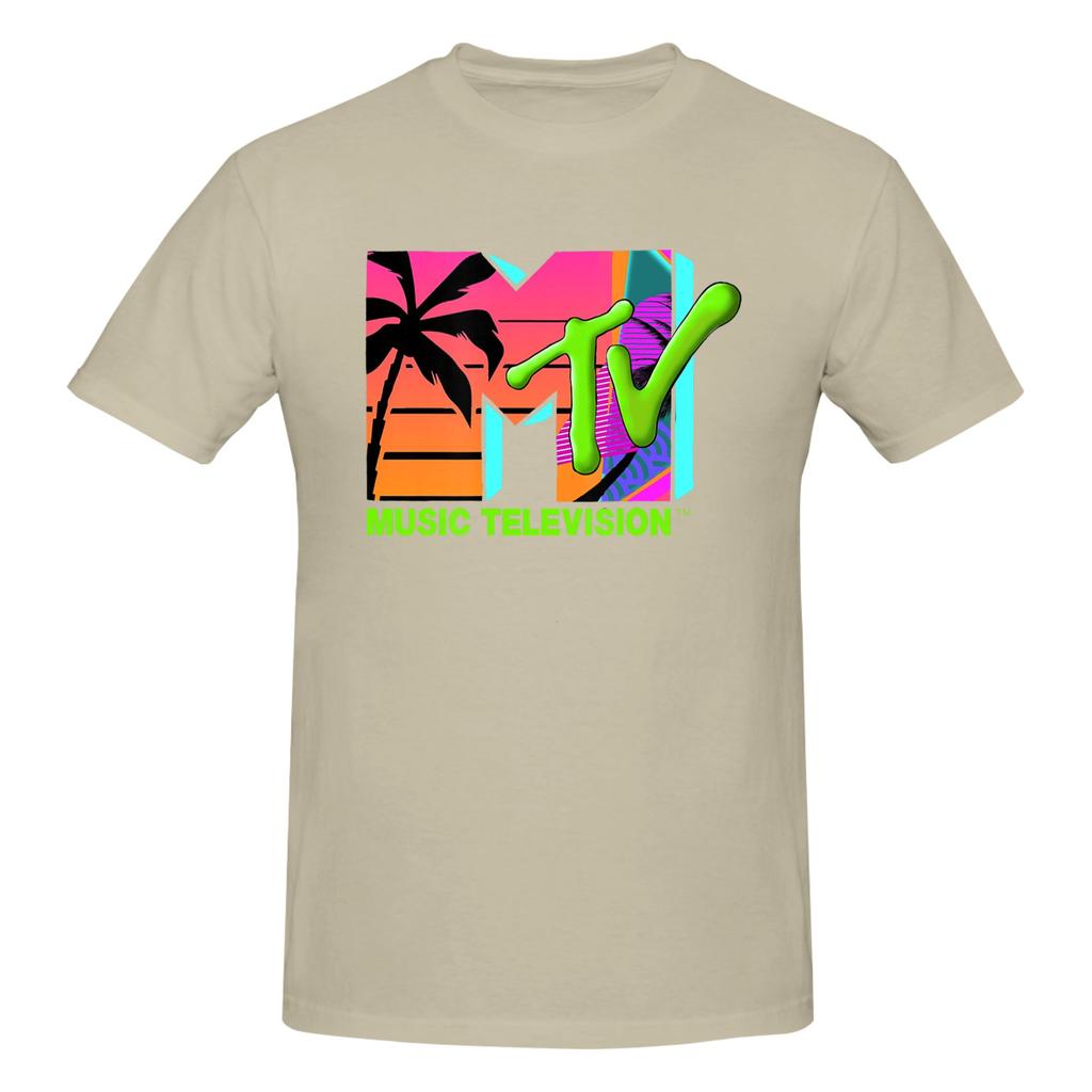 1 Piece Retro Mtv Logo Novelty Graphic 100 Cotton Tshirt Rretro Style Tees Tops For Unisex