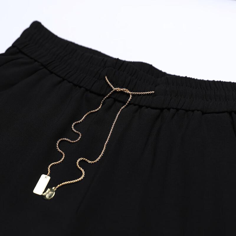Past Loose Fit Elastic Waist Wide-Leg Cropped Pants