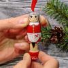 2Pcs/Set Christmas Santa Hanging Decoration Wood Crafts Reusable Holiday Decor Xmas Tree Grandpa Granny Ornament Pendant Party Supplies Gift