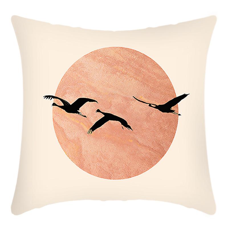 New Artistic Abstract Print Plant Print Pillowcase Home Sofa Cushion Cover