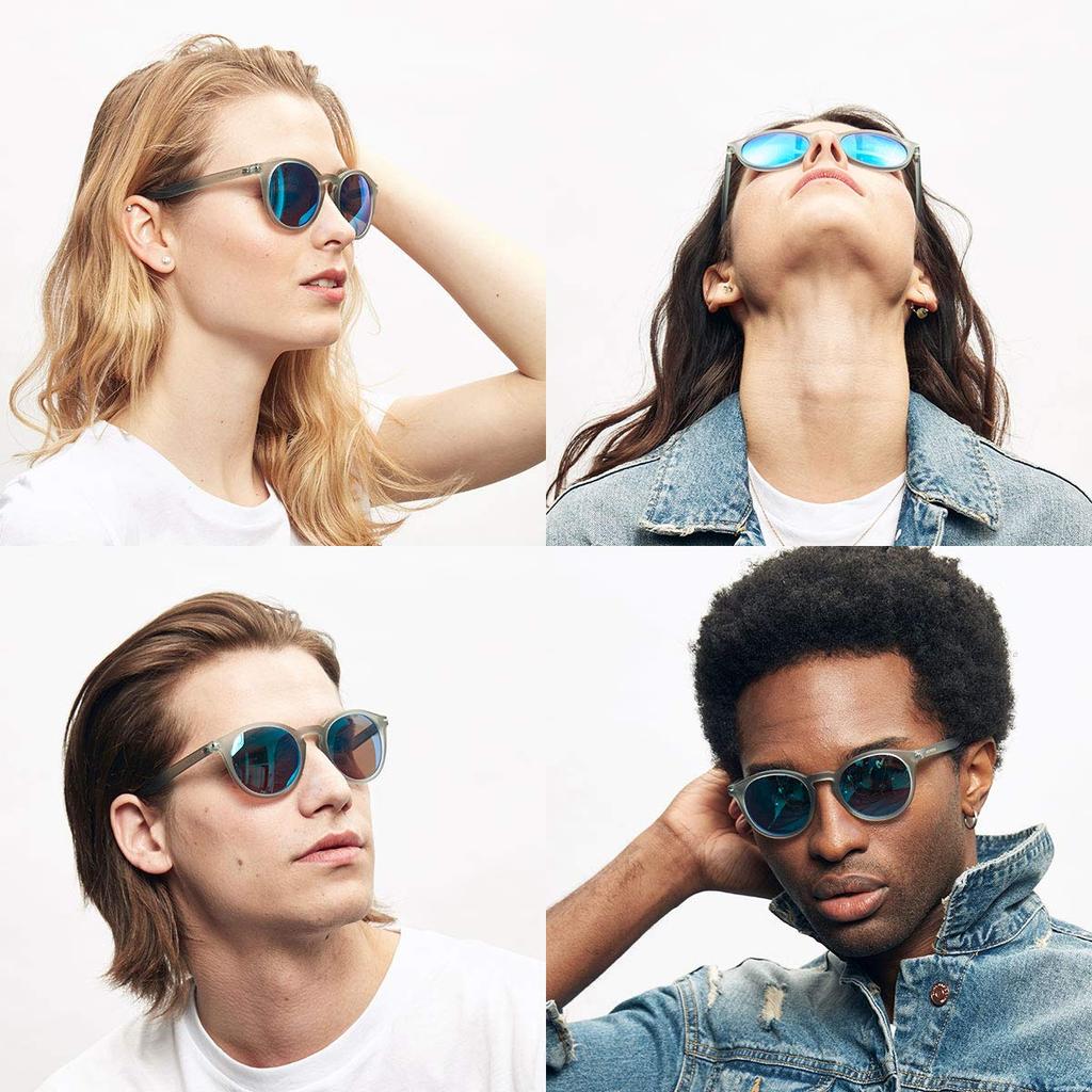[MessyWeekend] Hobbes Sunglasses - Brand Sunglasses for Women and Men - UV Protection (UV400) - Scandinavian Design - Revo [Grey]