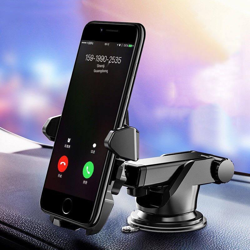 Retractable 360° Car Phone Holder with Suction Cup & Air Vent Mount