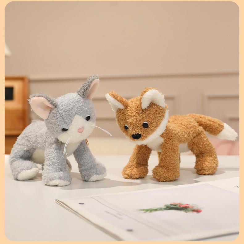 Nordic Style Cute Animal Plush Toy - Sheep, Fox & Puppy Keychain