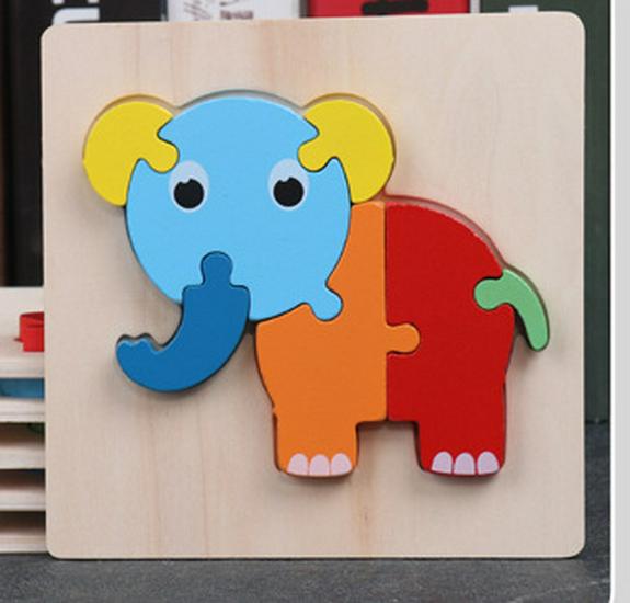 Wooden 3D Puzzle for Toddlers (1-3 Years) - Early Education & Intellectual Development Toy for Boys and Girls