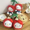 Sanrio Cute Cherry Hello Kitty Plush Doll Toy Keychain Pendant Bag Hanging Ornaments Backpack Charms Kt Cat Girly Birthday Gifts