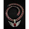 Light Luxury Niche Men's and Women's Fashionable Angel Wing Pendant, Ins, Wing Pendant, Emerald, Hip-hop, Rock Sugar Cuban Chain