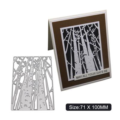 Cornice Rettangolare Albero Secco Metallo Argentato Stencil Goffratura Fustelle da Taglio Per Fai da Te Scrapbooking Album di Carta Creazione Biglietti
