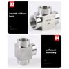 Industrial T Type Stainless Steel Tees Fitting High Pressures Corrosion Resistant for Plumbing Irrigation Daily Use