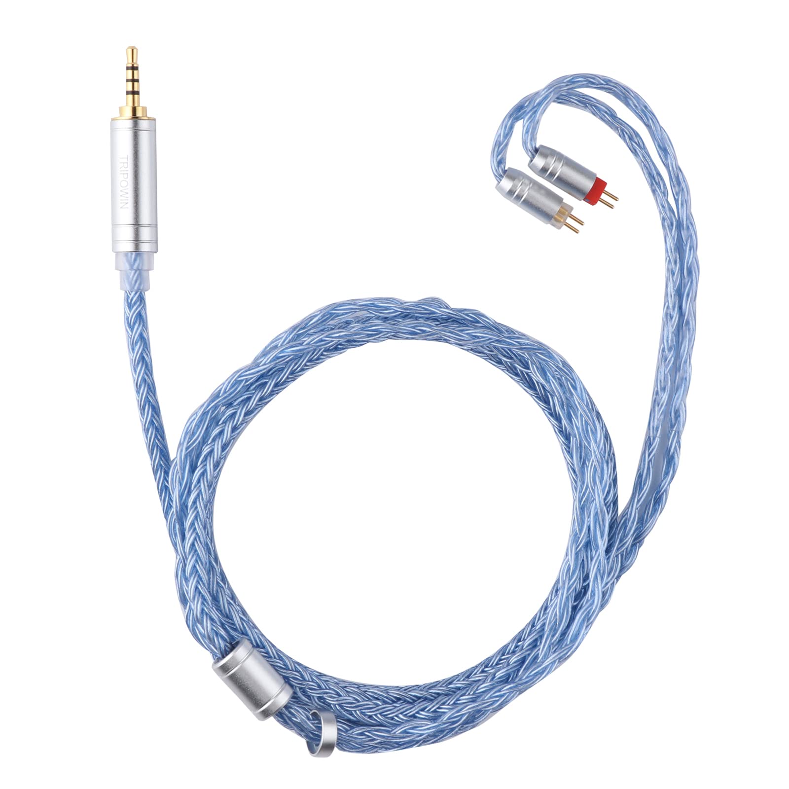 

New TRIPOWIN Zonie 16 Core Silver Plated Cable SPCHIFI Earphone Upgrade Cable [2022 Version] & (2.5mm-0.78mm 2pin, Blue)
