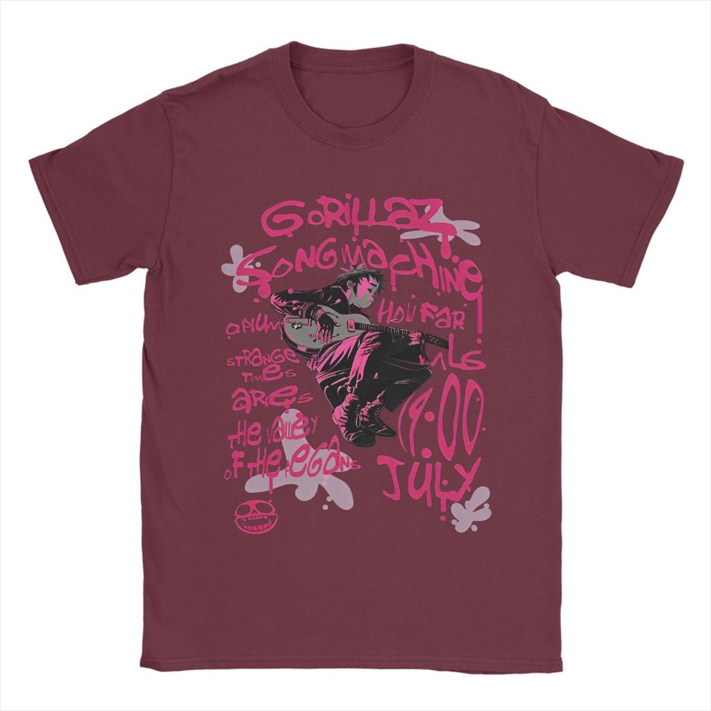 Musikband Gorillaz Punk Rock T-Shirt Sommer Harajuku T-Shirts Männer Baumwolle Rundhals Übergröße 5XL T-Shirts Kurzarm-T-Shirt