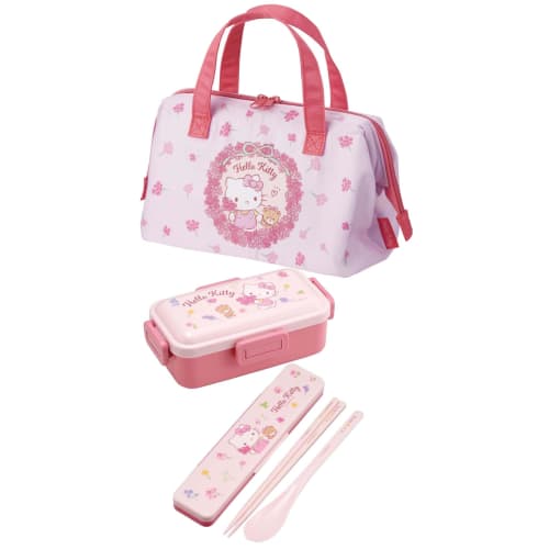 Skater Cool Pouch Lunch Bag Hello Kitty Flower Wreath Sanrio KGA1-A