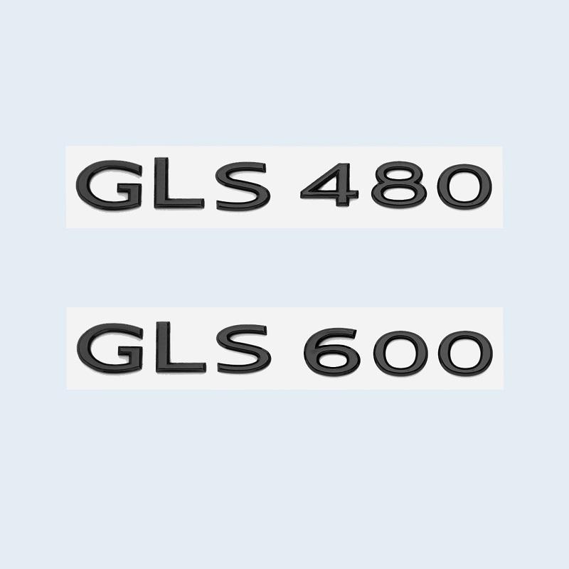 New Chrome Black Letters GLS480 GLS600 V12 Emblem for Benz Maybach GLS Class Car Fender Trunk Rear X167 Logo Sticker