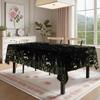 Retro Floral Pattern Rectangle Table Cloth for Table Decor Kitchen Dining Waterproof Reusable Tablecloth for Table Dining Room