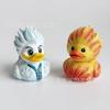 Creative Ice and Fire Collision Resin Cute Duck Resin Statue Small Ornament Home and Party Ornament