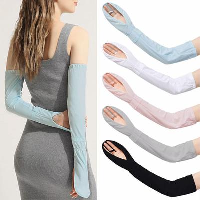 2pcs - Women'S Stylish Arm Sleeves, Breathable And Cool Hand Coverage, Adjustable Elastic Half-Wrap Design