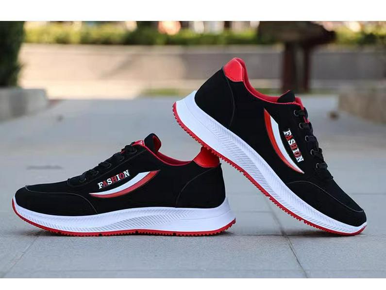 Chaussures de course imperméables en cuir pour homme – Noires, antidérapantes, décontractées, pour personnes d'âge moyen et âgées