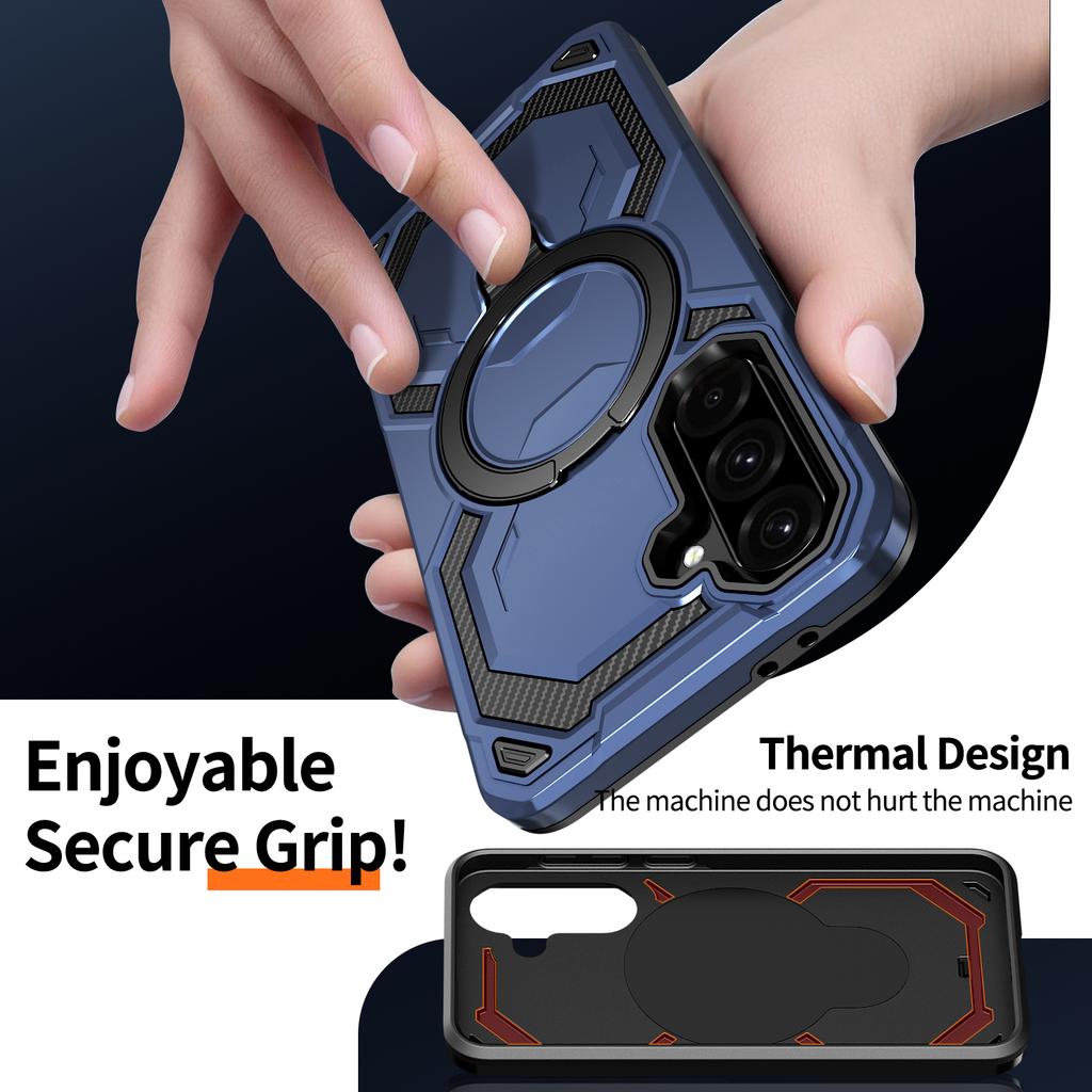 Armor Stoßfeste Hülle für Samsung Galaxy A14 A15 A25 A35 A55 A05S A6 A16 A26 A36 A56 5G Magnetische Halterung Handyhülle Coque Fundas