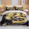 Chinese Dragon Bedding 3 Piece Set King Size Double Bed Bedding Set Microfiber or Polyester Duvet Cover Set  Bedroom Bed Set