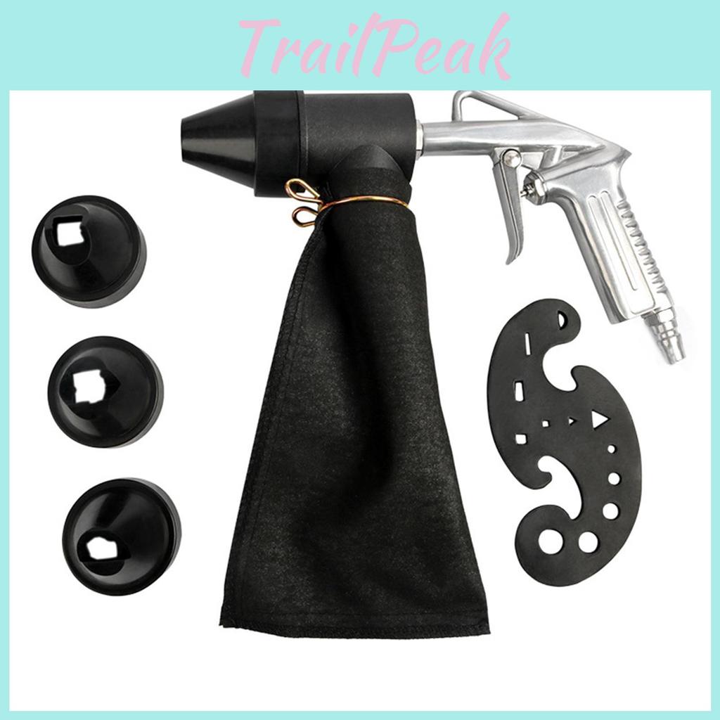 Machine 6pcs Pneumatic Set Sandblasting Handheld Sand Blasting Machine With 450ml Sandblasting Bag