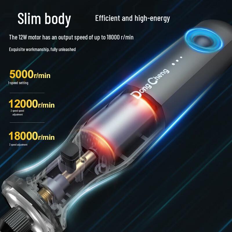 Dongcheng Cordless Mini Electric Grinder for DIY Engraving & Polishing CN plug (adapter included)