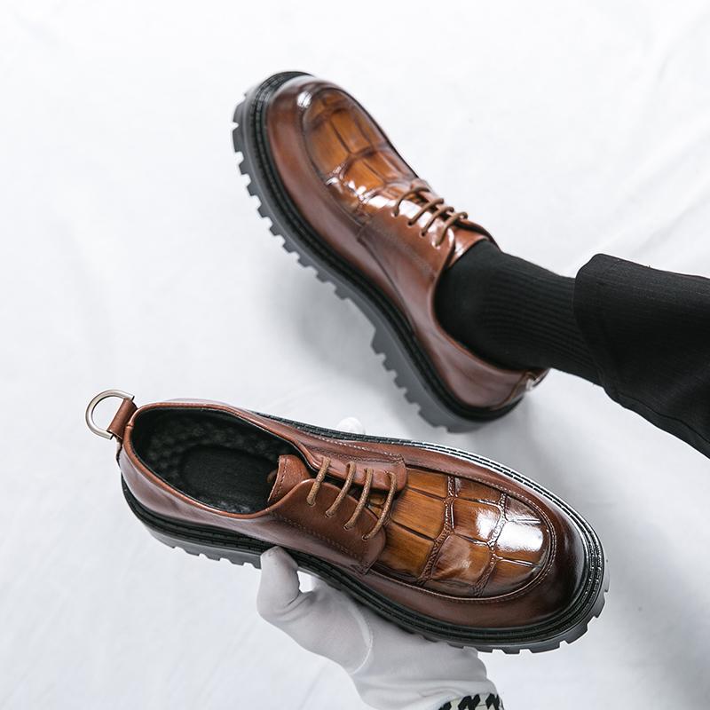 Winter New Thick Soled Wear-resistant Men's Workwear Shoes Outdoor Commuting Men's Business Work Shoes Daily Driving Shoes