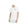 Nike T Shirts Men's White Crew Neck Moderate Straight Fit (Unisex) T-Shirts DO2320 100
