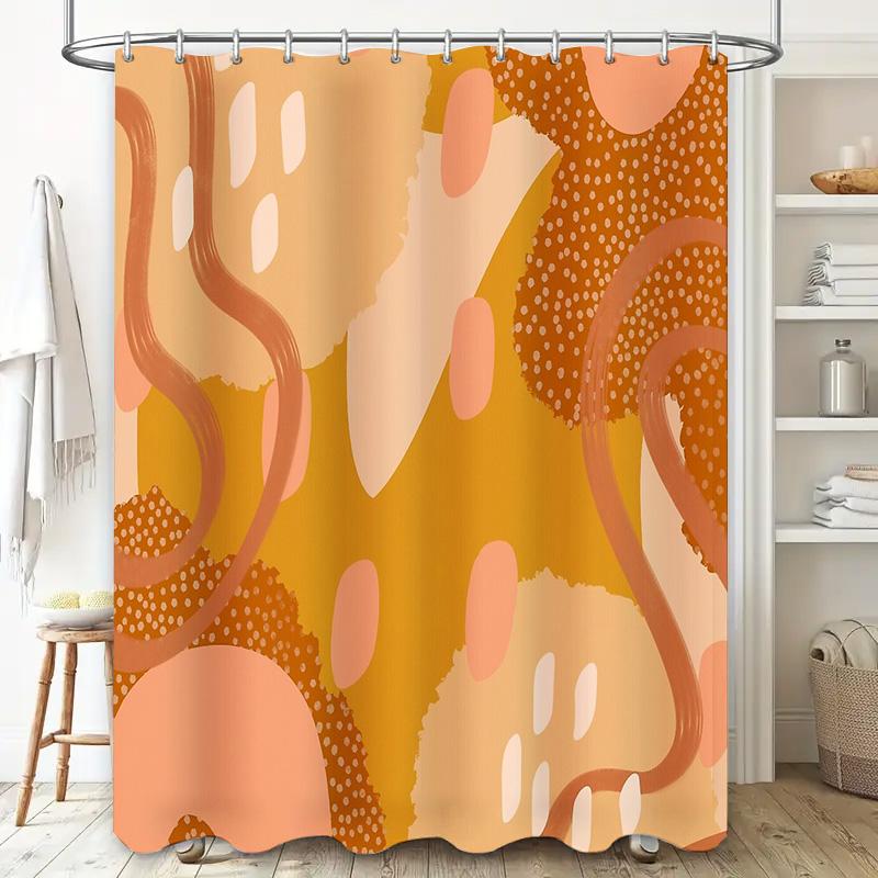 Bathroom Shower Curtain Waterproof Vintage Floral Patterned Fabric Decor Farmhouse Rustic Home Textile Washable Liner