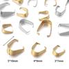 20-200pcs/Lot Stainless Steel Pendant Clip Connector Pinch Bail Clasp DIY Jewelry Making Gold Color Clasps Findings Accessories