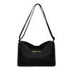 Adjustable zipper PU shoulder bag for women monochromatic   all-match strap
