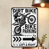 Vintage Motocross Tin Sign Garage Wall Art Dirt Bike Metal Decor