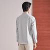 Qipai Men's Seamless Striped Business Casual Long-Sleeve Shirt